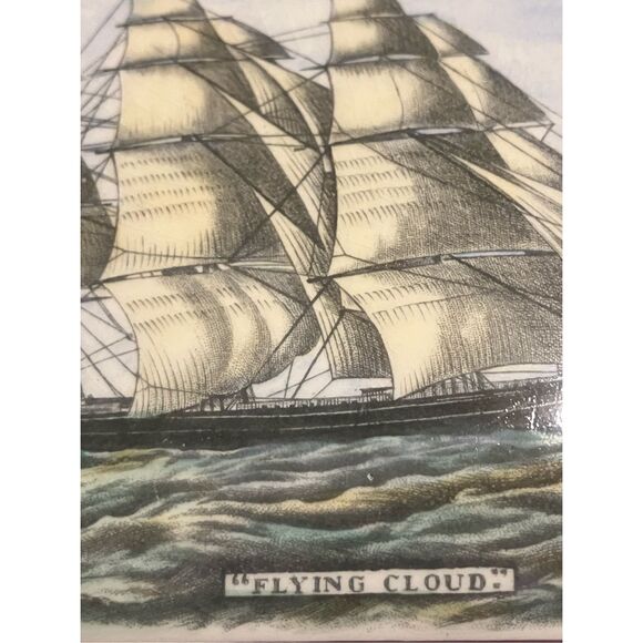 English Grays Pottery Porcelain Trinket Box “Flying Cloud” - Picture 4 of 12